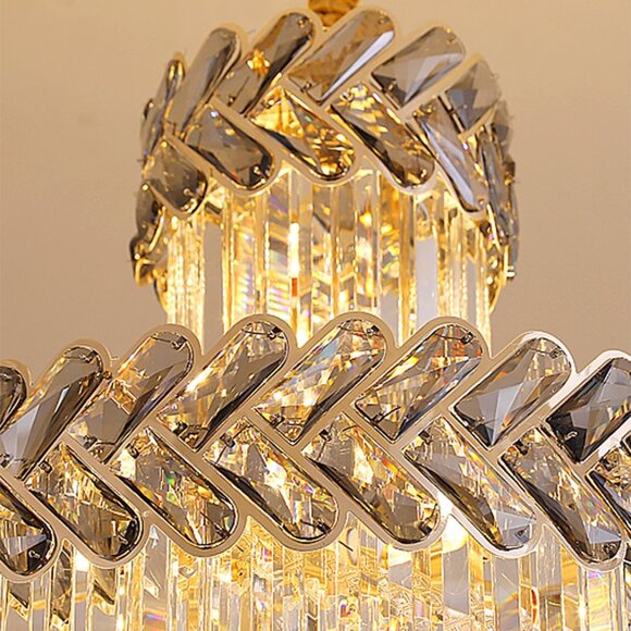 Elegant Crystal Cascade Pendant Light - Picture 5 of 6